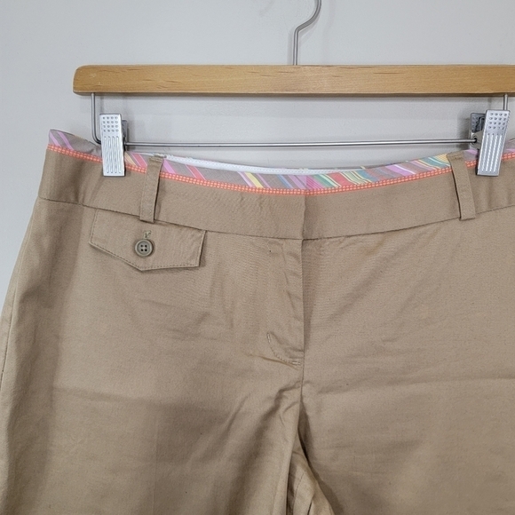 Express | Correspondent Khaki Wide Leg Cropped Pants - Picture 3 of 6